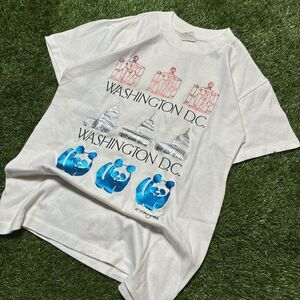 Washington DC Men's White and Cream T-shirt